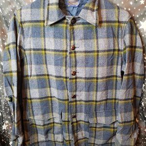 Pendleton Shirt Jacket Button Up Size M Mens Blue